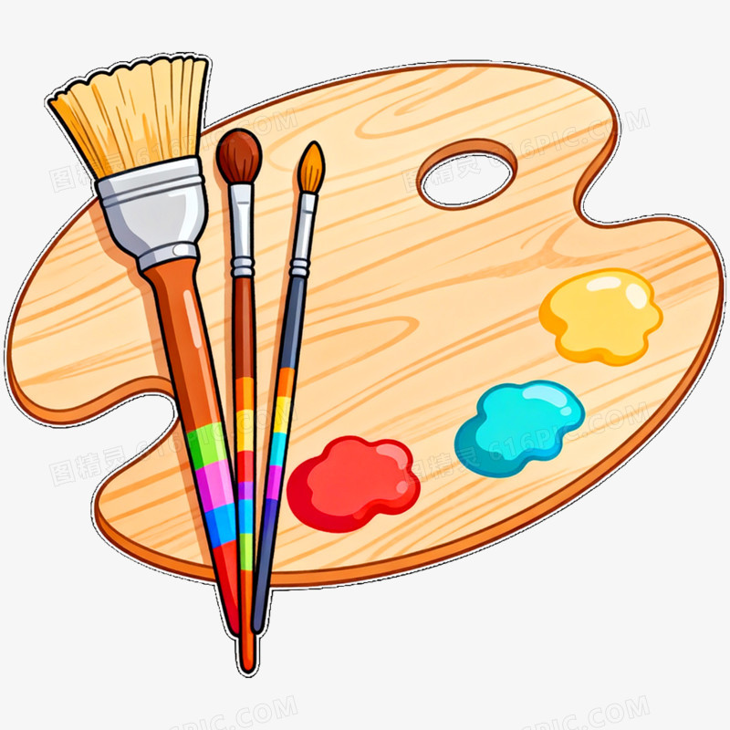 卡通手绘美术用品免抠元素