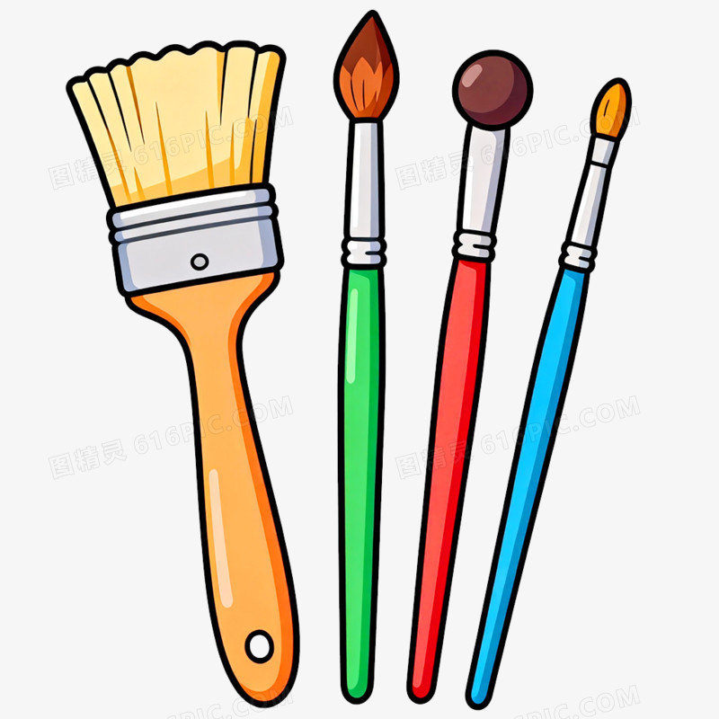卡通手绘美术用品免抠元素