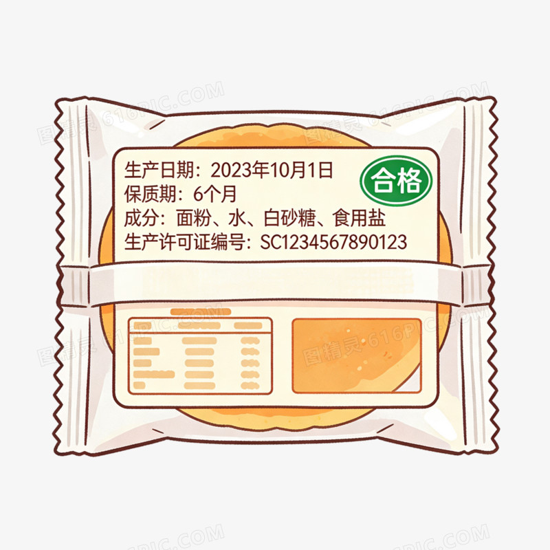 卡通元素食品安全过期临期免抠元素