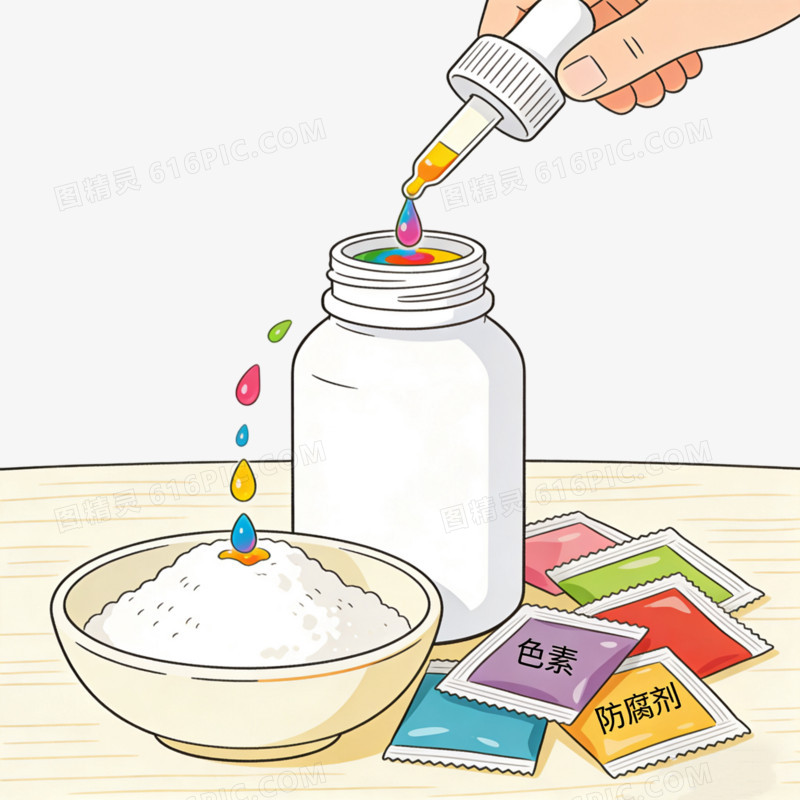 卡通元素食品安全添加剂免抠元素