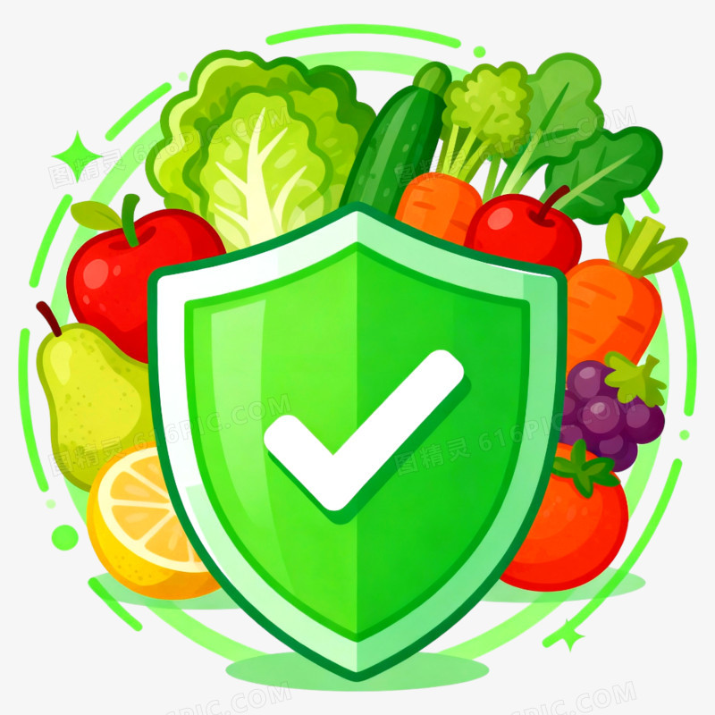 卡通插画食品安全免抠元素