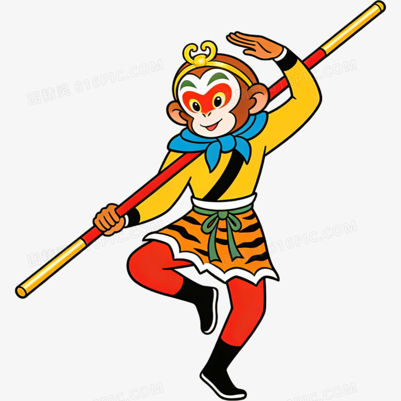 孙悟空手拿金箍棒四大名著西游记免抠元素