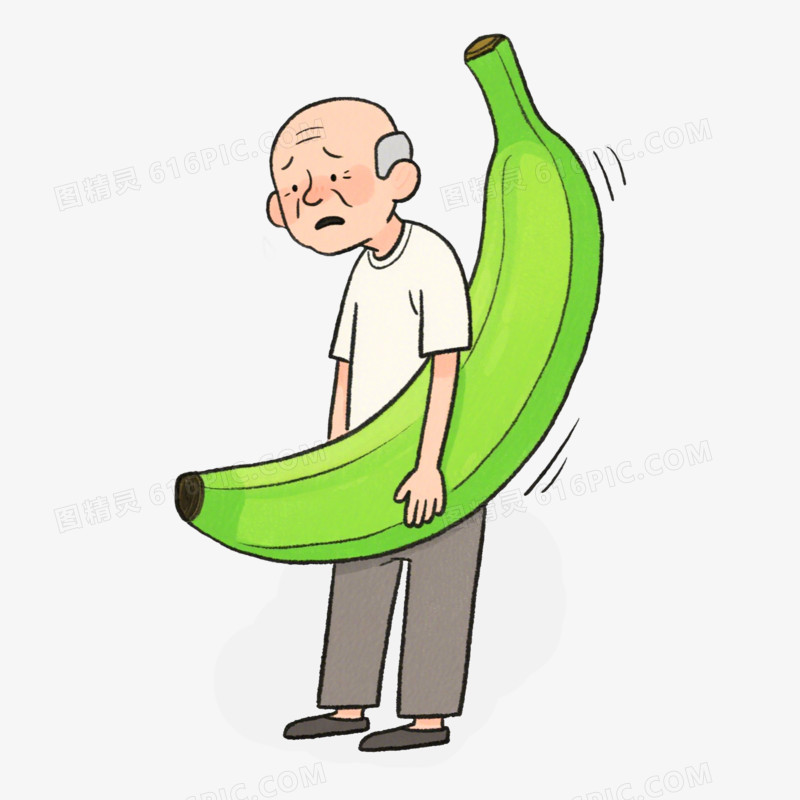 老年生活焦虑心理健康教育免抠元素