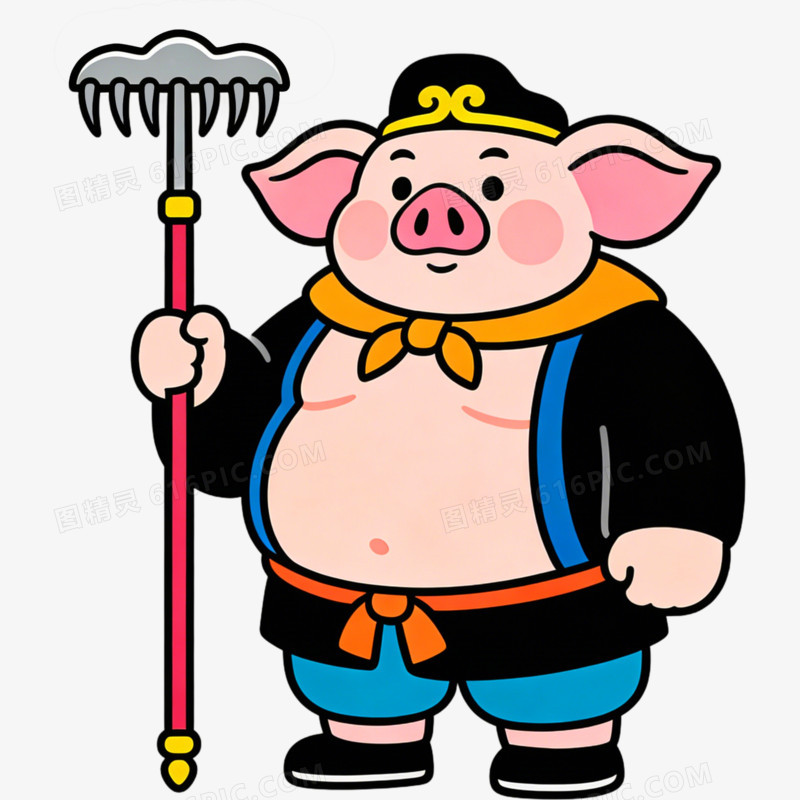 猪八戒正面四大名著西游记免抠元素