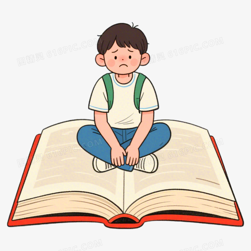 高中升学焦虑心理健康教育免抠元素