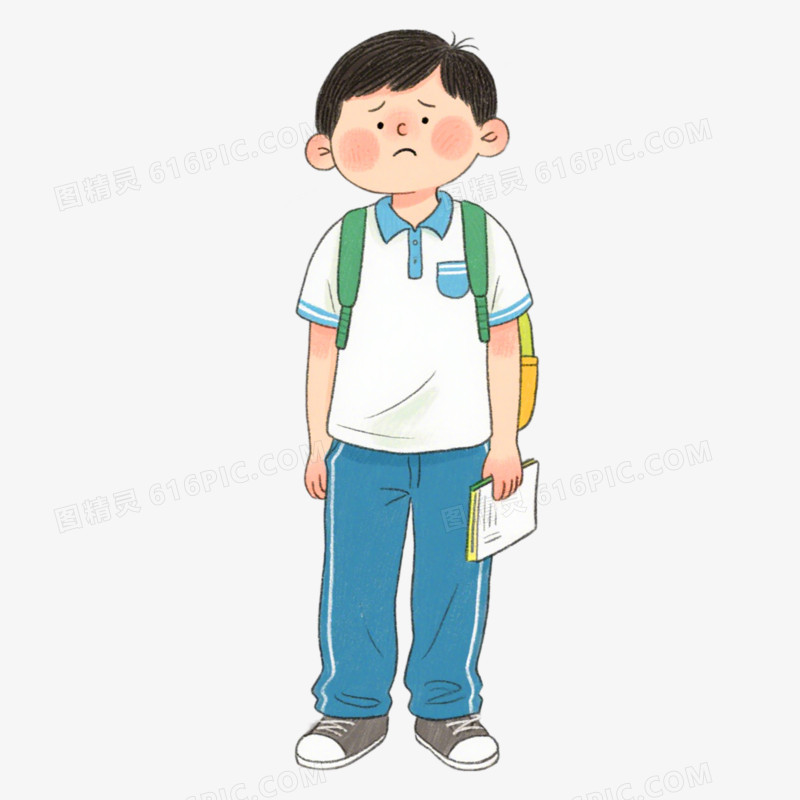 中学升学焦虑心理健康教育免抠元素