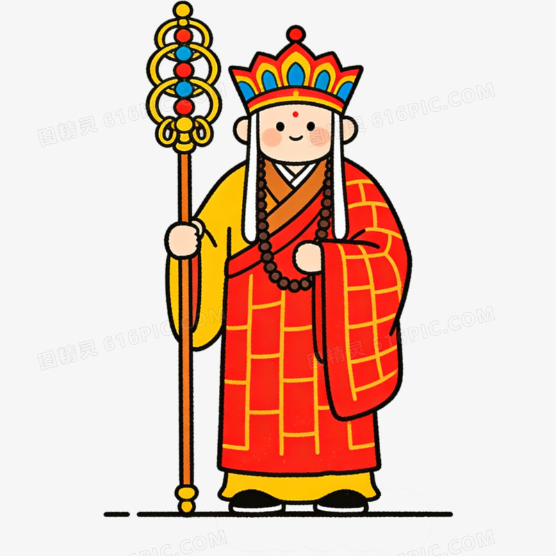 唐僧正面四大名著西游记免抠元素