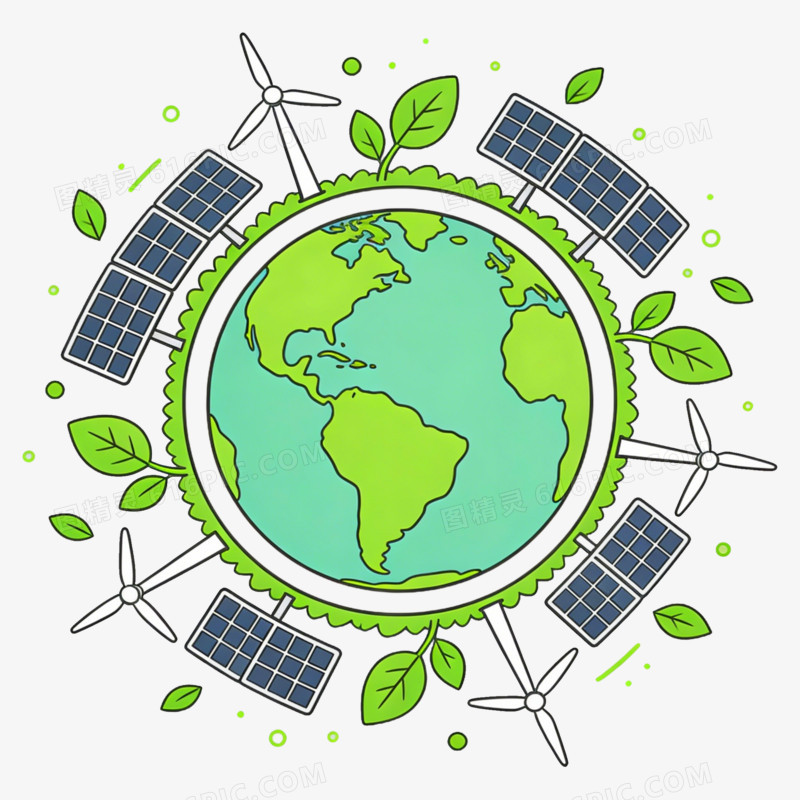 地球绿色环保免抠元素
