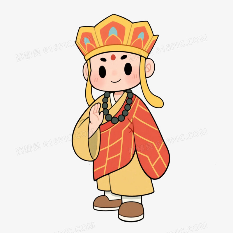 卡通插画风西游记人物唐僧免抠元素