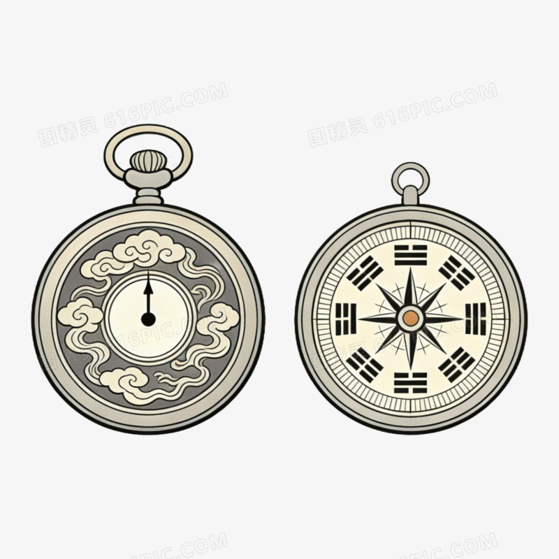 欧洲复古指南针罗盘免抠元素