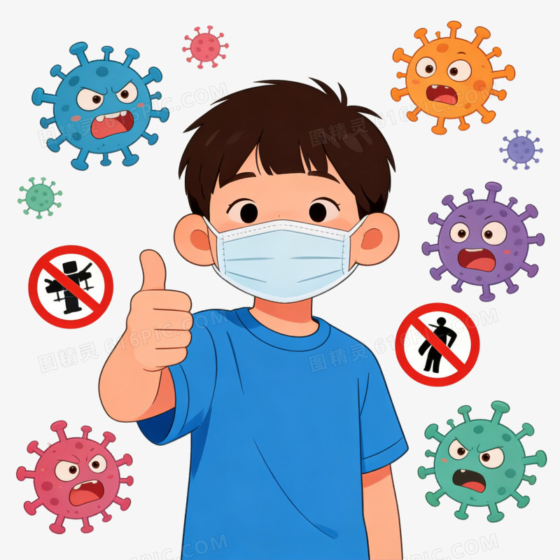 冬季戴口罩防流感免抠元素