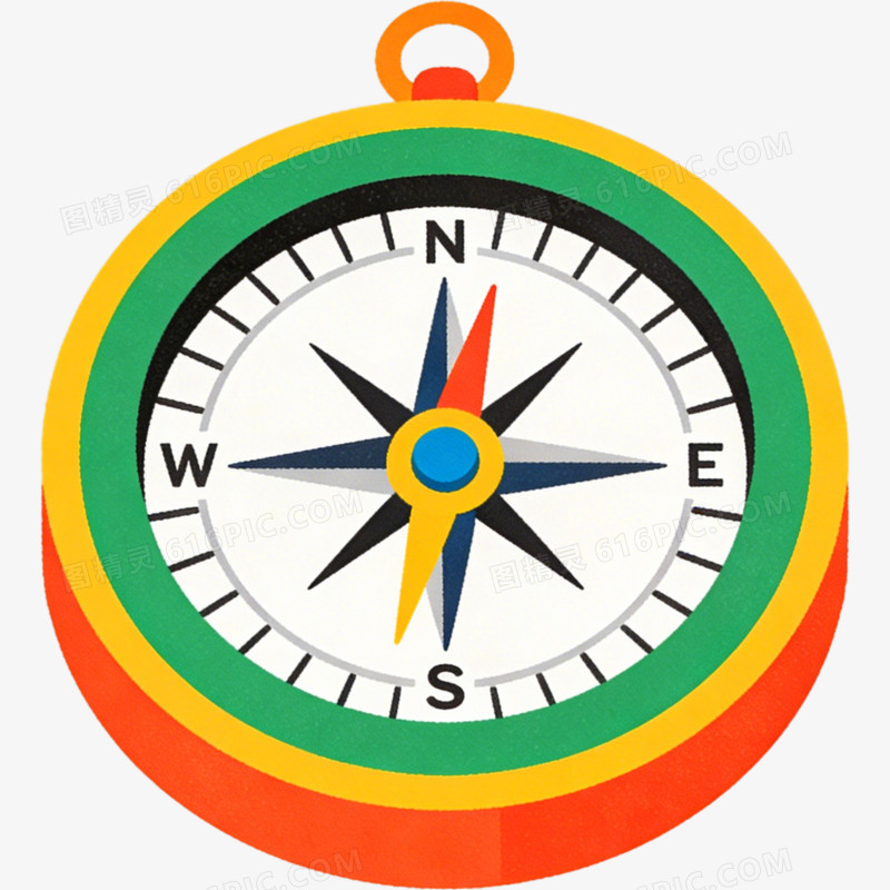 扁平指南针罗盘免抠元素