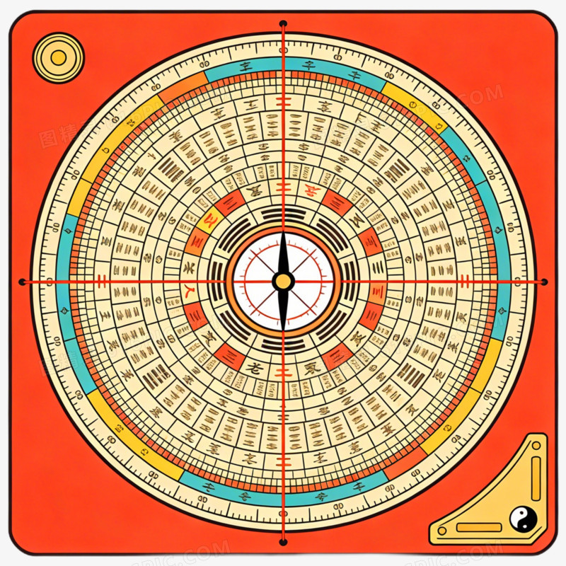 古代指南针罗盘免抠元素