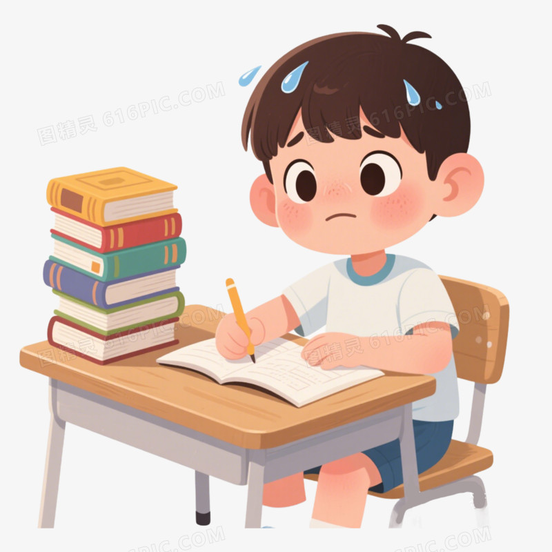 压力学习压力心理健康免抠元素