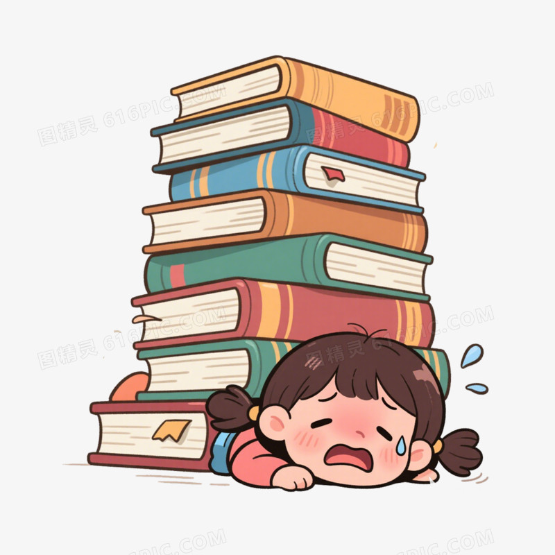 压力学习压力心理健康免抠元素