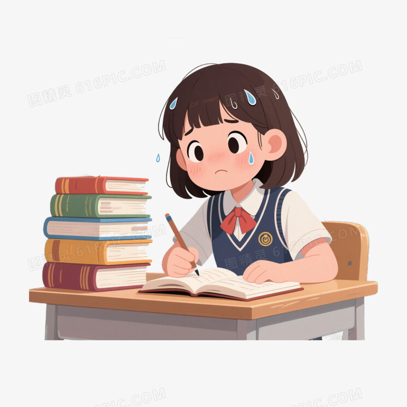 压力学习压力心理健康免抠元素