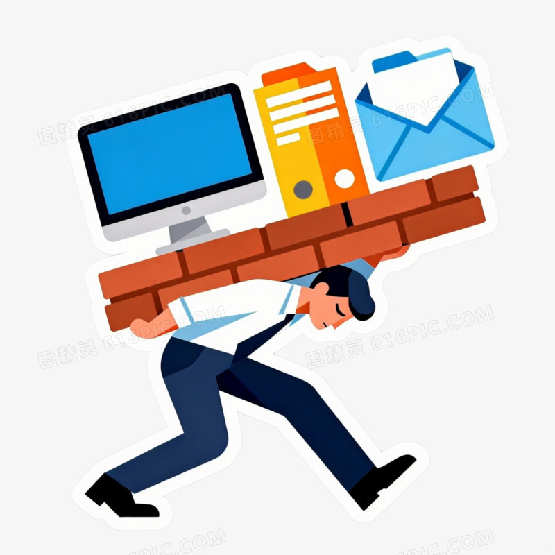 心理健康成人压力免抠元素