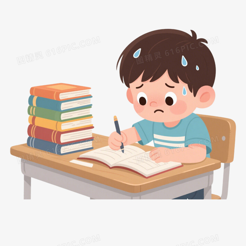 压力学习压力心理健康免抠元素