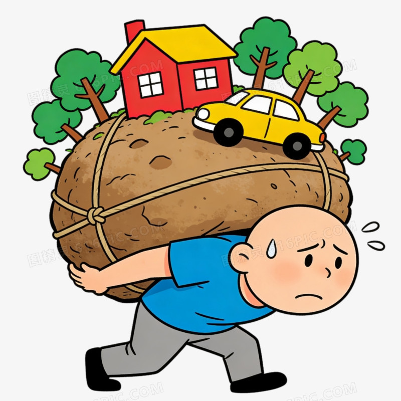 心理健康房贷车贷免抠元素