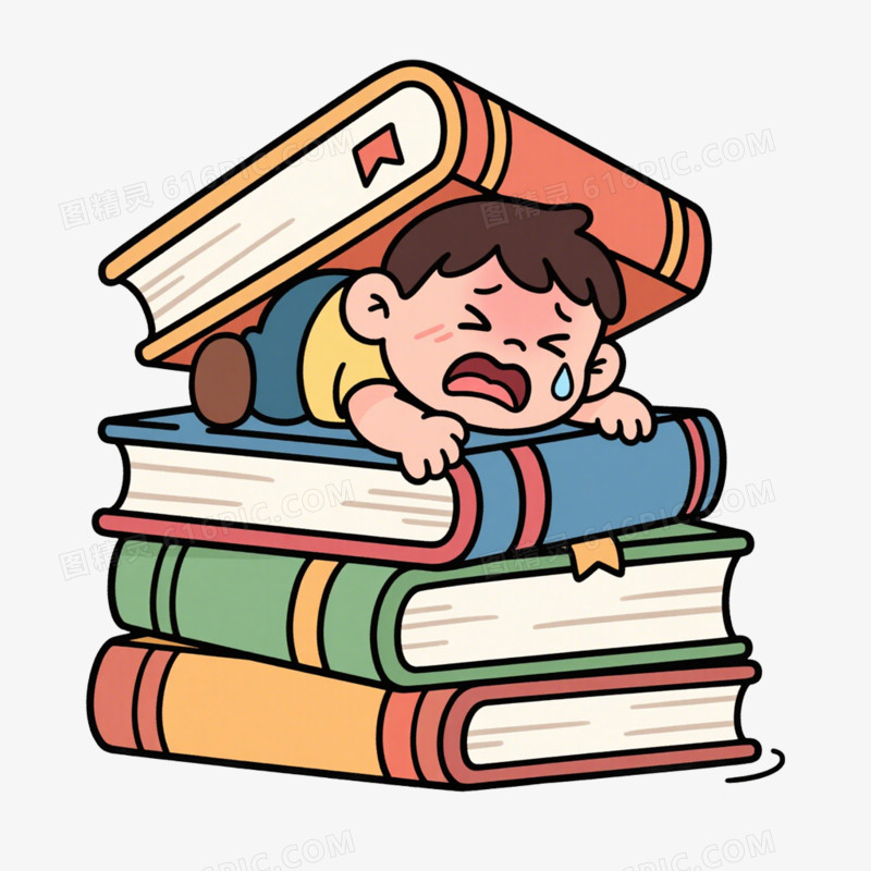 压力学习压力心理健康免抠元素