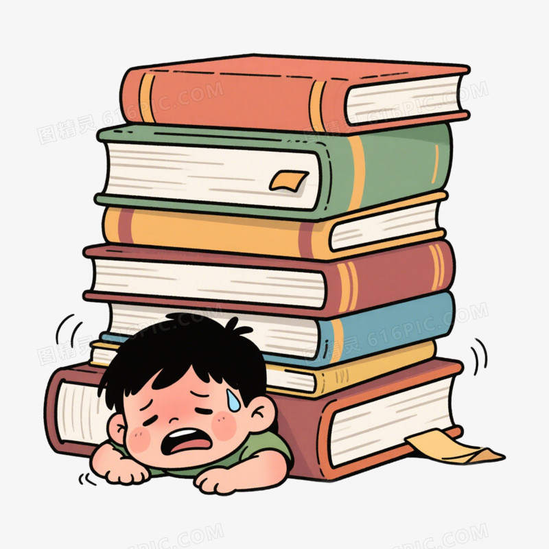 压力学习压力心理健康免抠元素