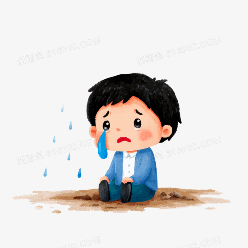 卡通手绘心理健康焦虑免抠元素