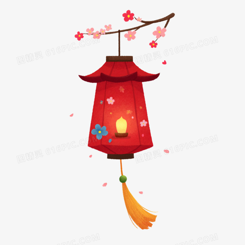 卡通手绘日本灯笼免抠元素