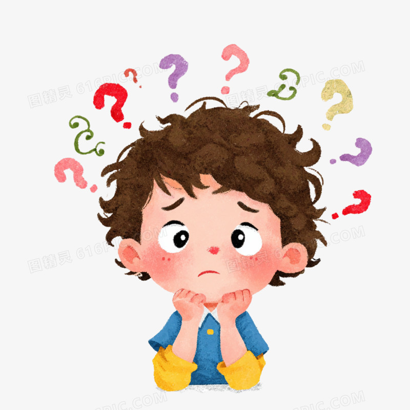 卡通手绘心理健康压力焦虑免抠元素