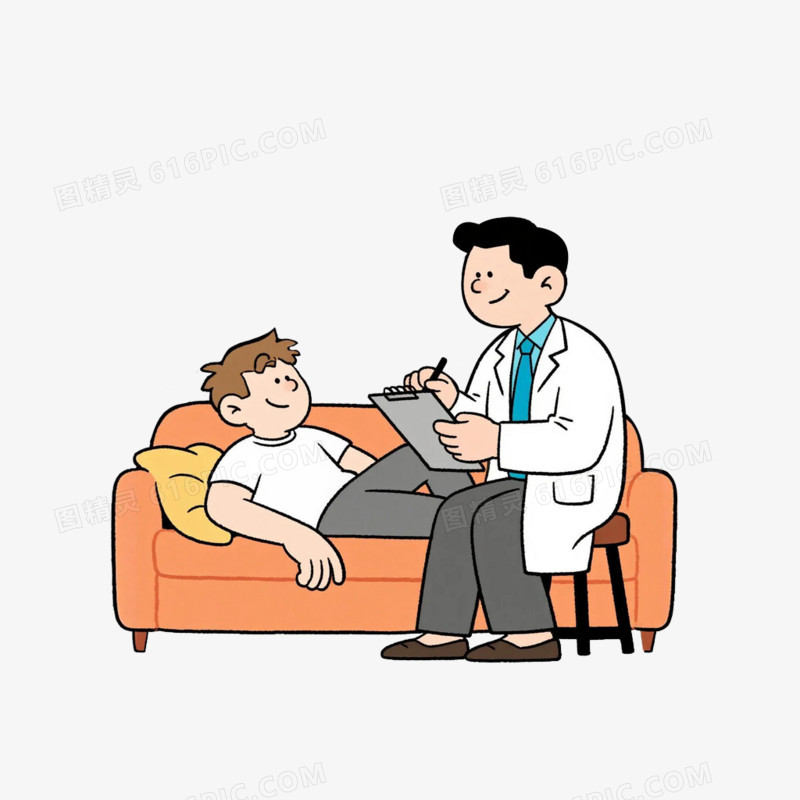 卡通插画风心理健康教育免抠元素