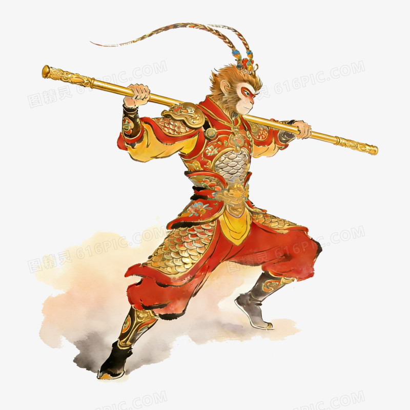 扁平风齐天大圣孙悟空免抠元素