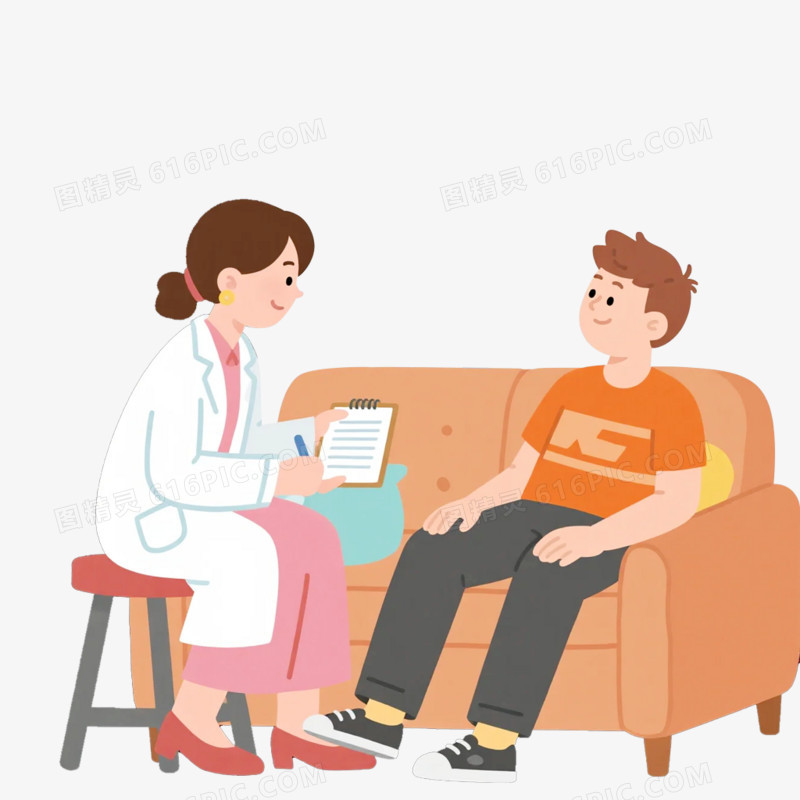 卡通插画风心理健康教育免抠元素