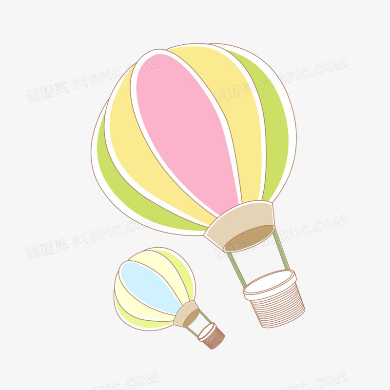 可爱卡通热气球
