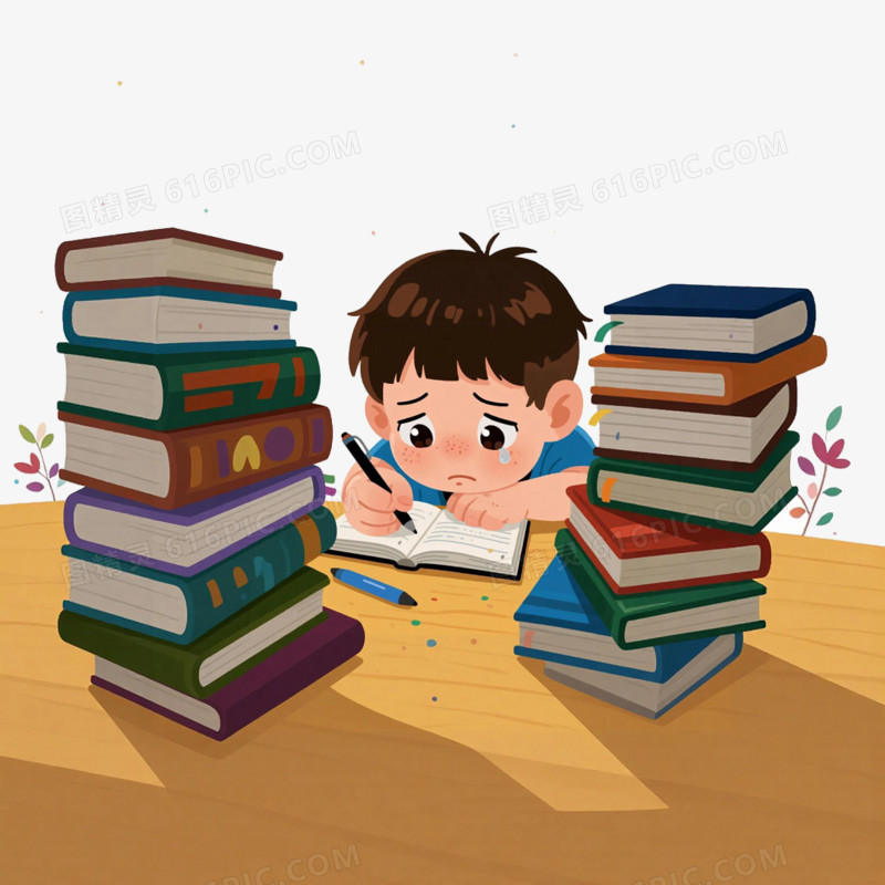 卡通插画风心理健康教育免抠元素