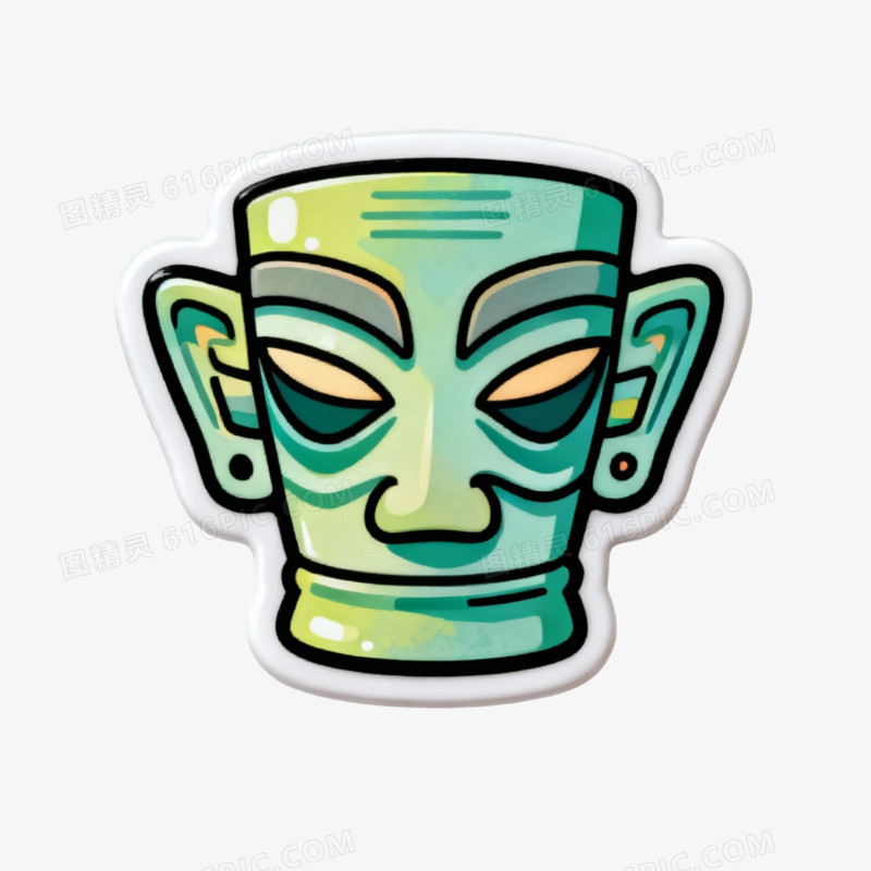 四川三星堆文创设计免抠元素