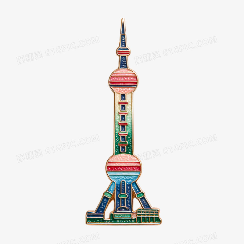 实拍上海东方明珠冰箱贴免抠元素