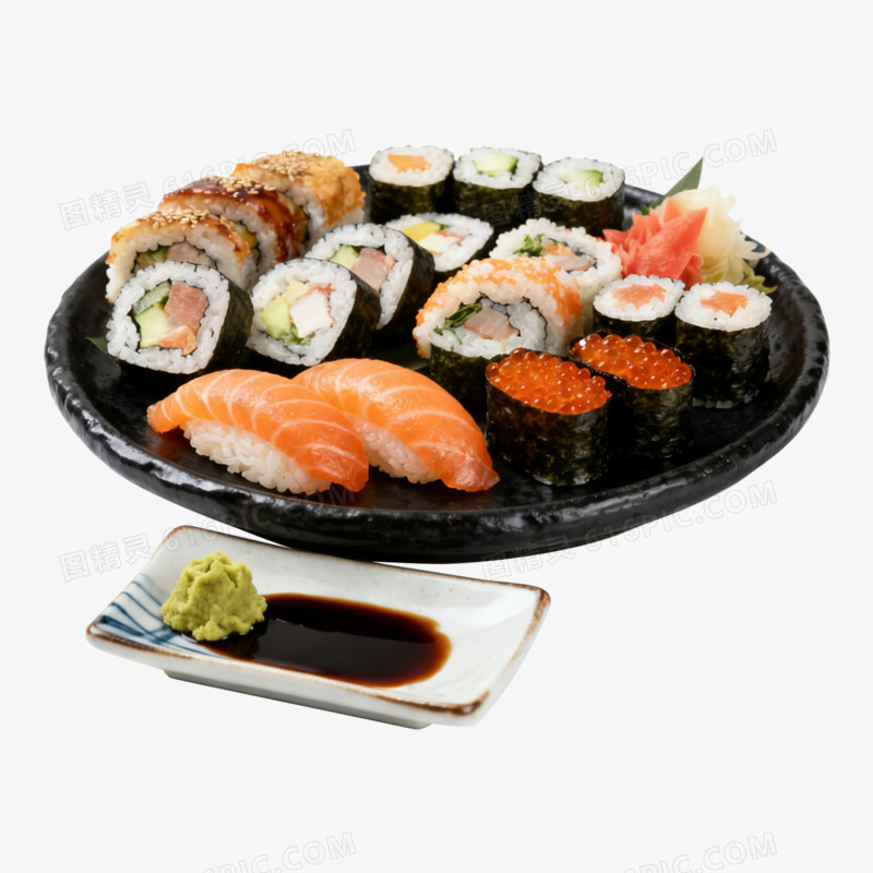 实拍风日本料理寿司免抠元素