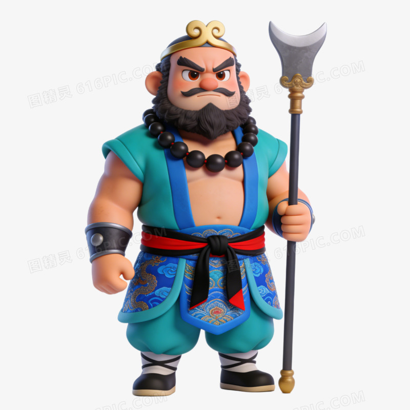 3D卡通Q版沙和尚免抠元素