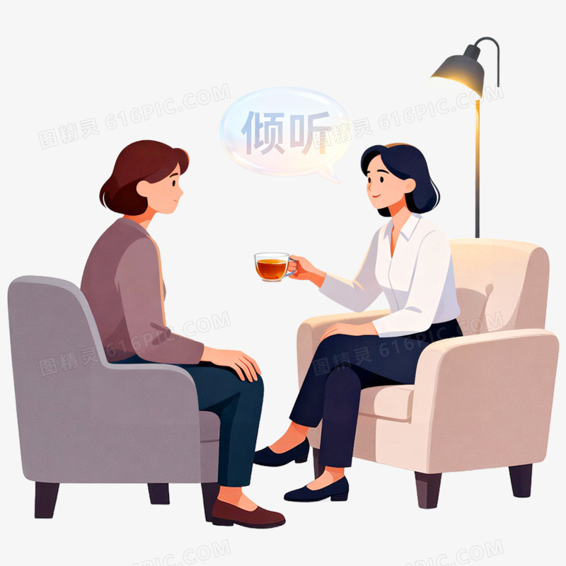 卡通手绘心理健康免抠元素