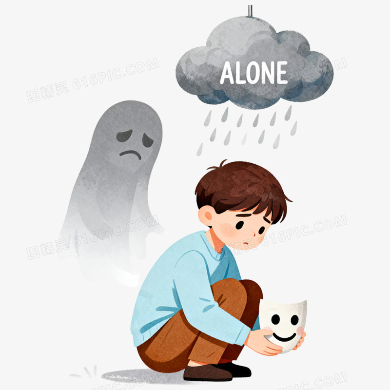 卡通手绘心理健康免抠元素