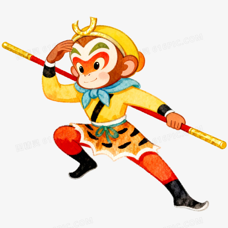 卡通手绘西游记人物免抠元素