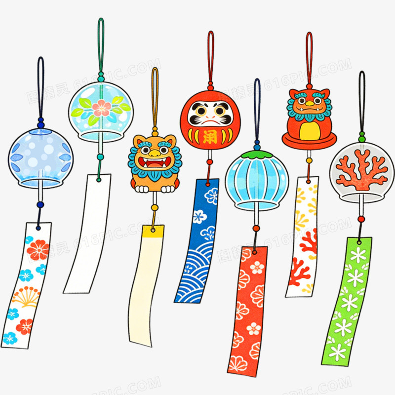 日本风铃日本文化免抠元素
