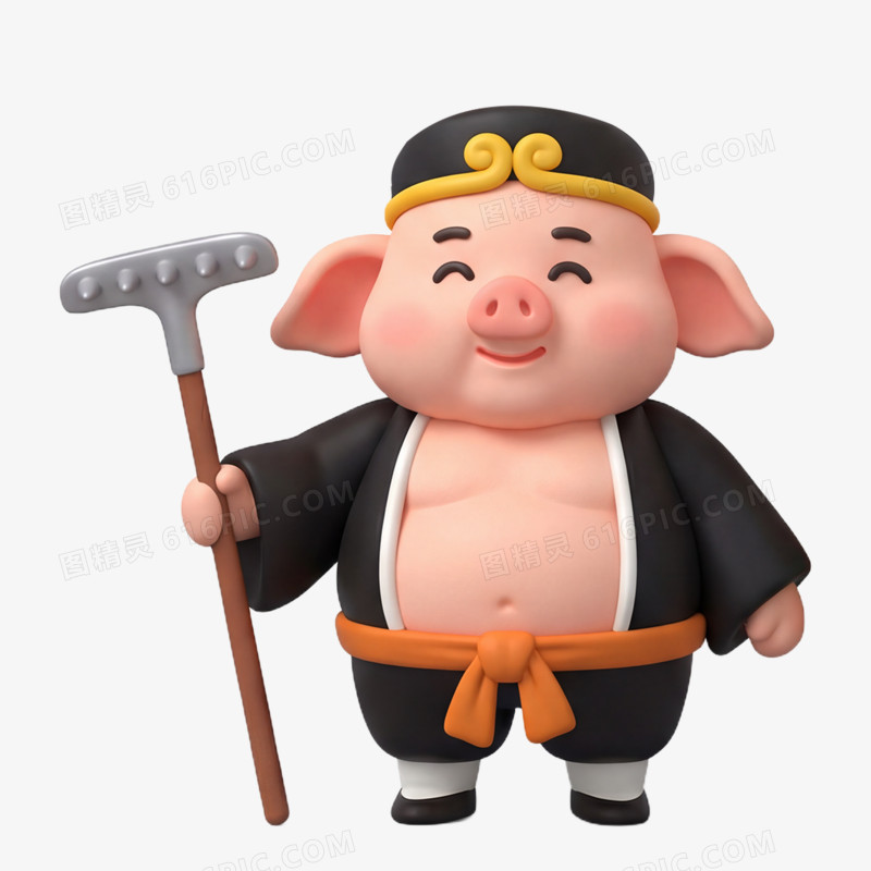 3DQ版风格猪八戒免抠元素