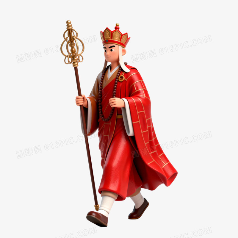 3D风格唐僧免抠元素