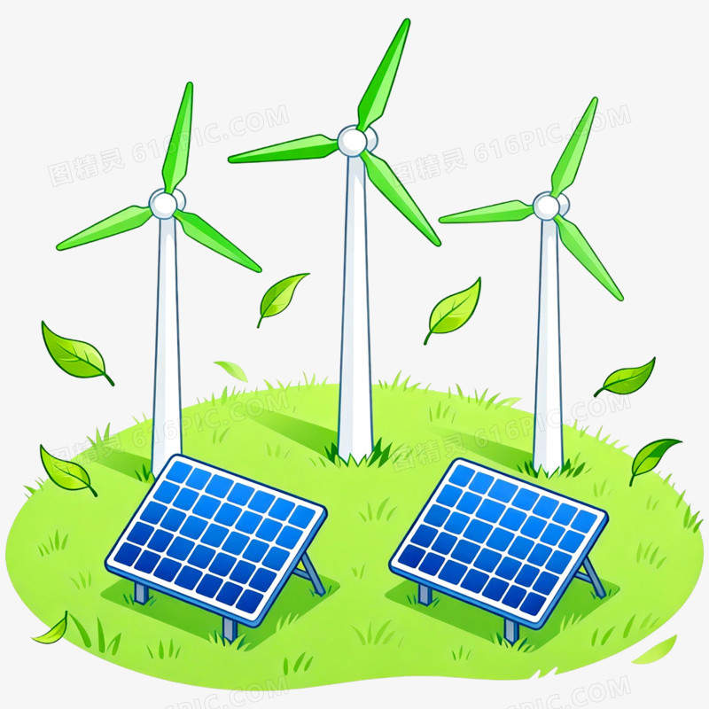 卡通手绘绿色环保免抠元素