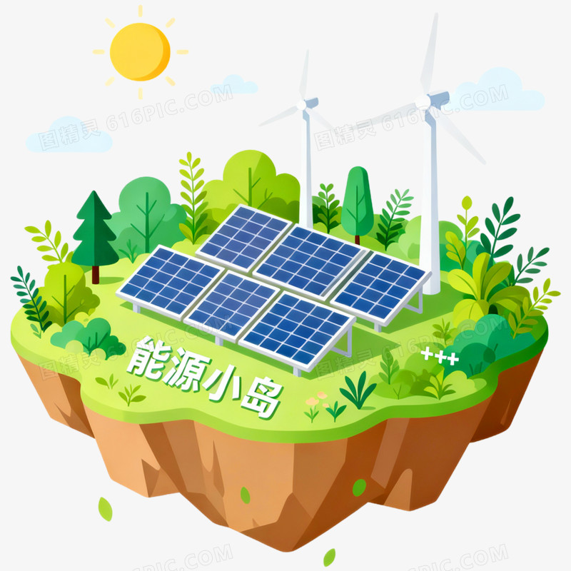 卡通手绘绿色环保免抠元素