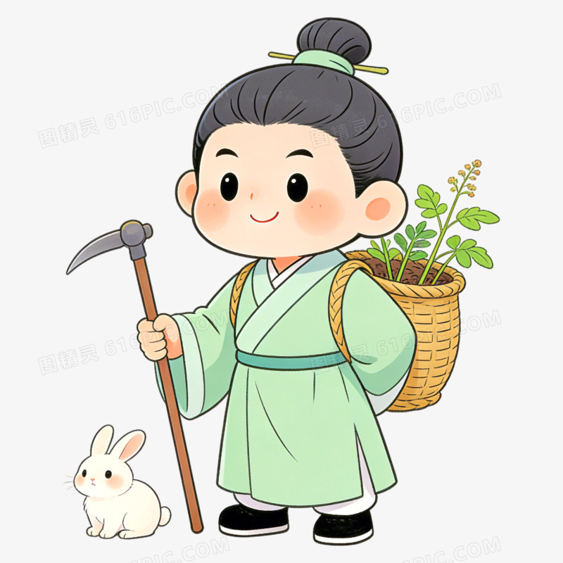 卡通古代Q版人物中医医生免抠元素图片免费下载_PNG素材_编号13gi5692k_图精灵