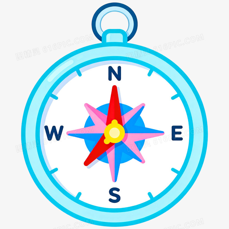 卡通手绘指南针免抠元素
