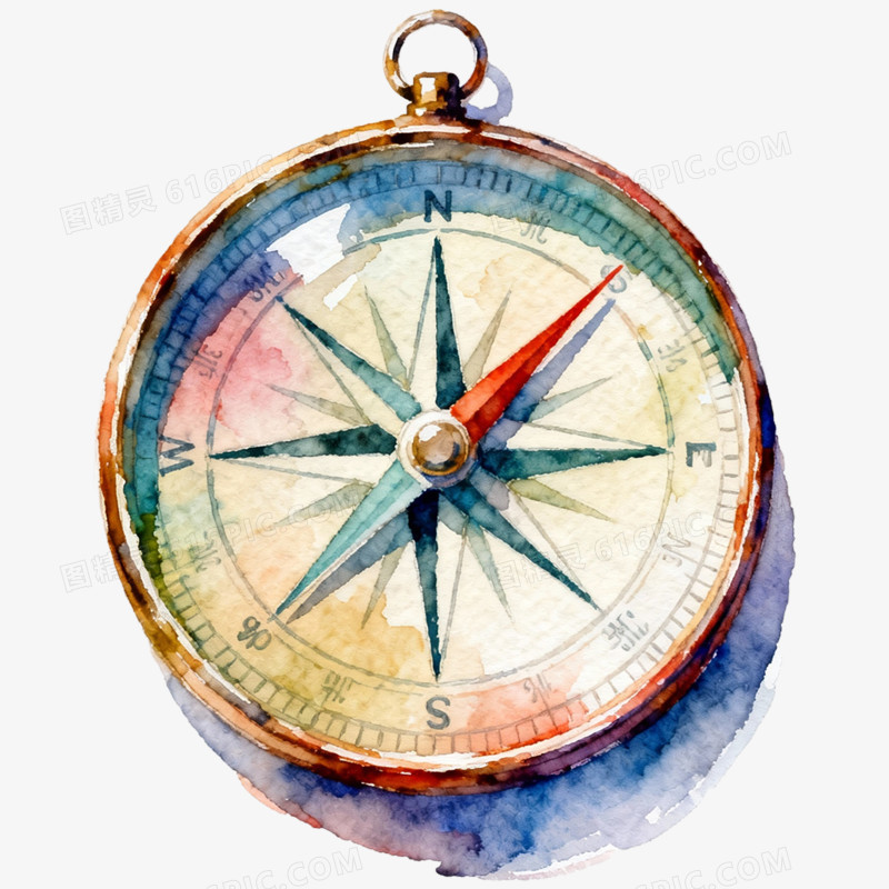 卡通手绘指南针免抠元素