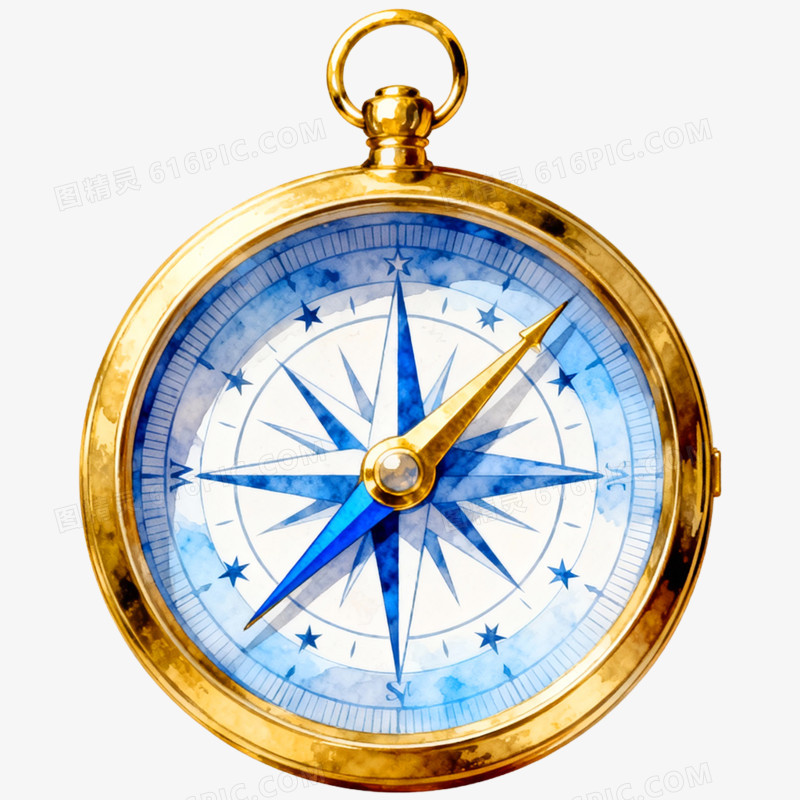 卡通手绘指南针免抠元素