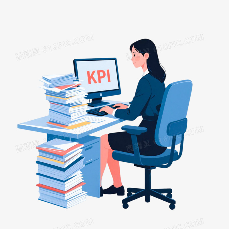 手绘插画风格压力免抠元素